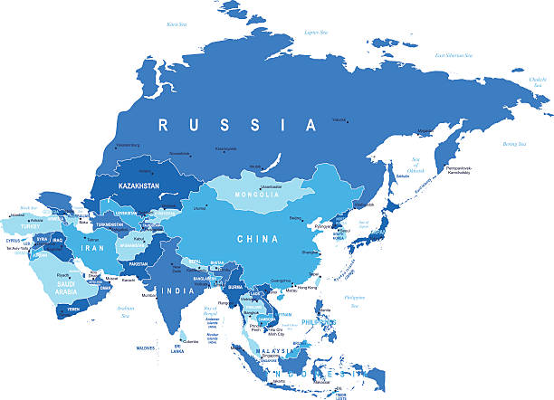 illustrations, cliparts, dessins animés et icônes de asie-plan-illustration - india map cartography pakistan