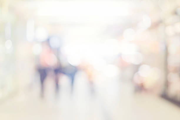istock Blur store with bokeh background, unrecognizable people shopping 484366342