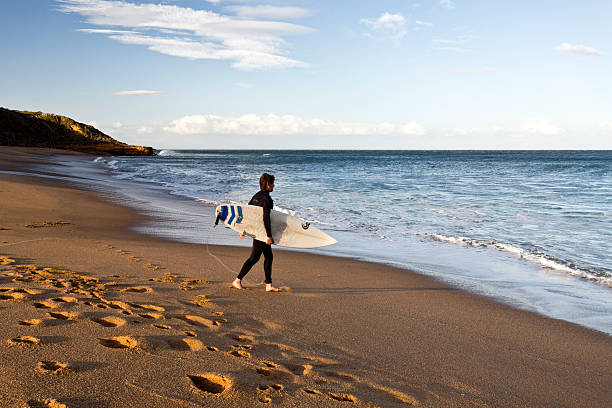 Bells Beach Surfer stock photo