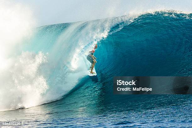 Surfer Owen Wright Surfing 2014 Billabong Pro Tahiti Stock Photo - Download Image Now
