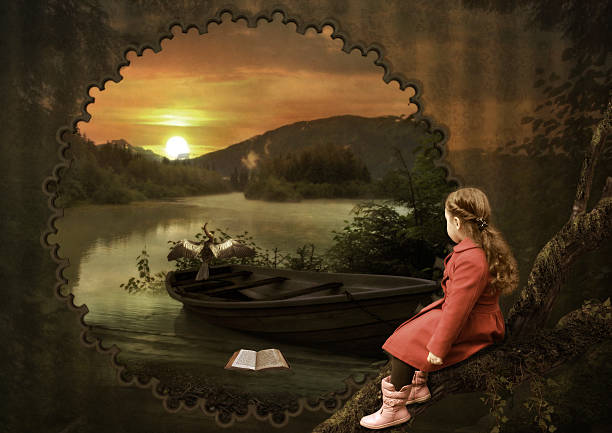 istock Little girl at sunset 484373509