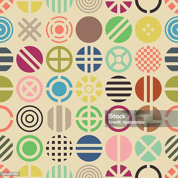 Round Polymentian Pattern Geometric Round Pattern Stock Illustration - Download Image Now - 2015 ...