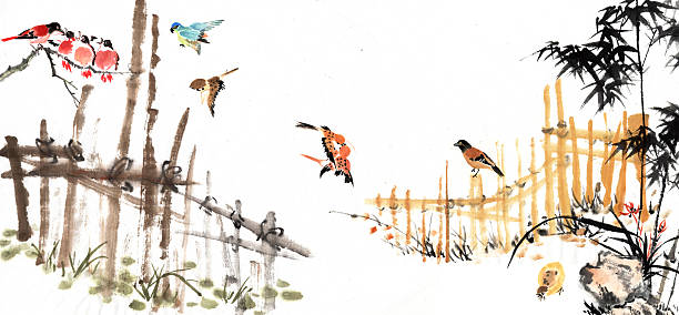 istock view of traditional China--fence and animal 484375497