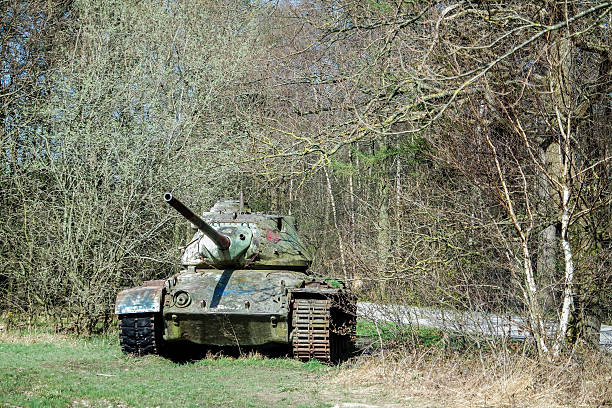 istock Battle tank in moor 484375628