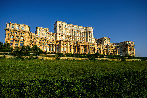 Parliament building in Bucharest Palace of the Parliament in Bucharest, Romania parliament palace in bucharest romania the largest building in europe stock pictures, royalty-free photos & images