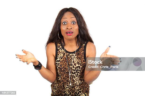 Beautiful African Woman Posing Stock Photo - Download Image Now - One Woman Only, Shock, Women
