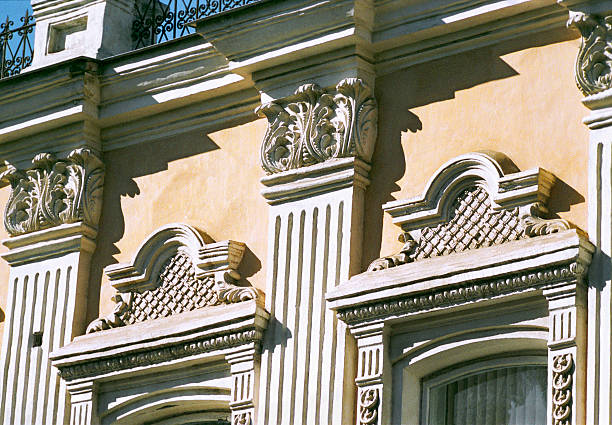 Architectural detail of an old building.
