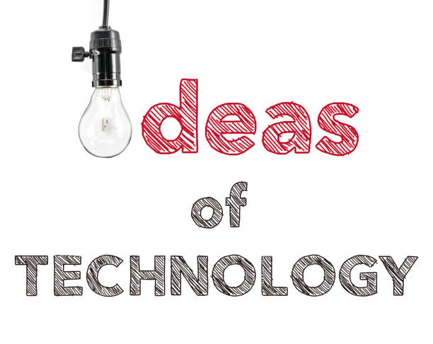 istock ideas of technology phrase and light bulb, hand writing 484379382