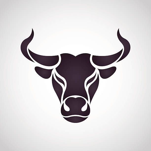 Bull logo vector art illustration