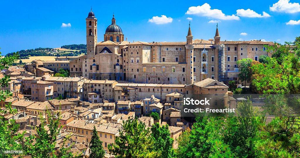 Urbino,Marche,Italy View Of Medieval City Of Urbino,Marche,Italy. Urbino Stock Photo