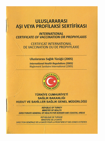 International certificate of vaccination or prophylaxis