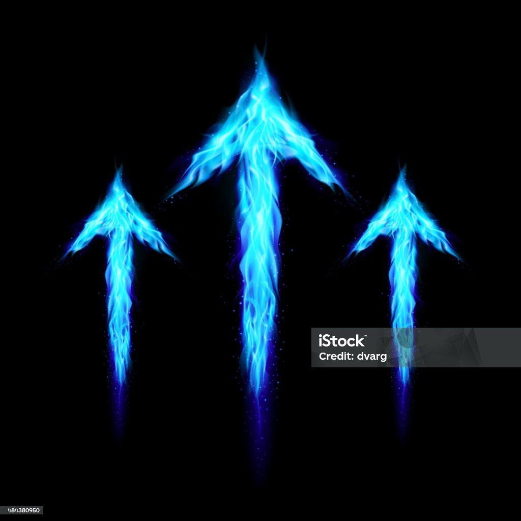 3 Arrows Fusing In Three Fire Arrows Stock Illustration - Download Image Now - 2015 ...