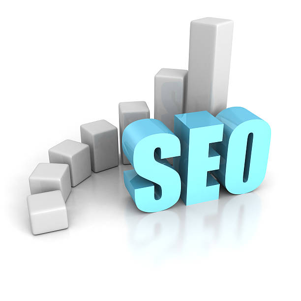 istock Concept SEO Text Word With Growing Rising Up Chart Graph 484380958