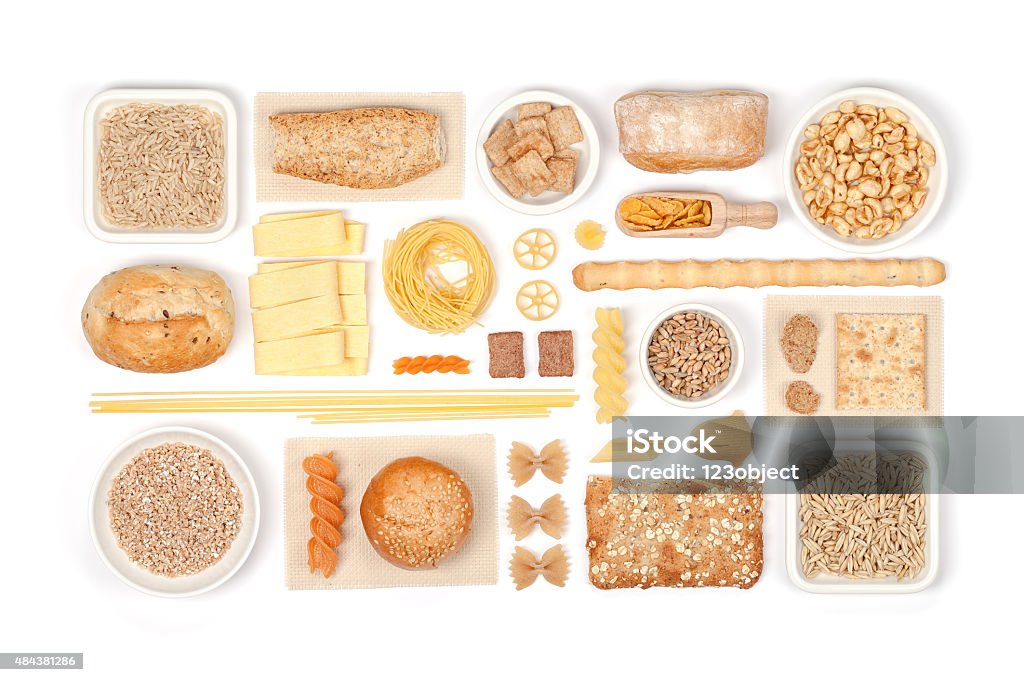 cereals on white background large cereals selection on white background top view Cookie Stock Photo