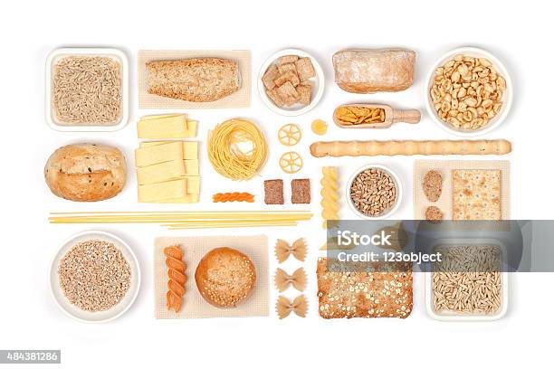 Cereals On White Background Stock Photo - Download Image Now - Cookie, Dietary Fiber, 2015