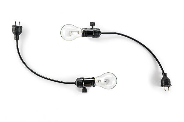 istock light bulb with plug and  Lamp Holder, cable tungsten two 484386324