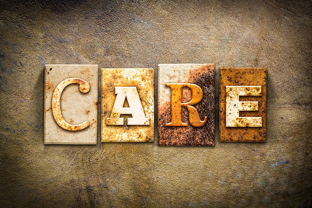 istock Care Concept Letterpress Leather Theme 484390052
