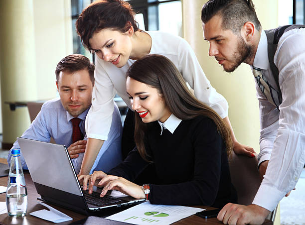 istock Image of business partners discussing documents and ideas 484390456