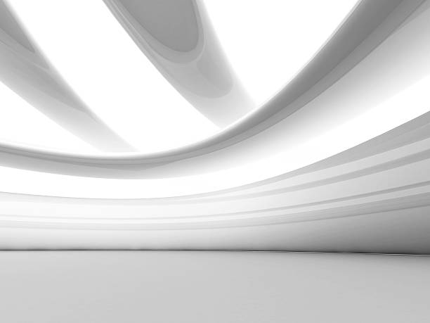 istock Abstract Futuristic White Geometric Background 484393022