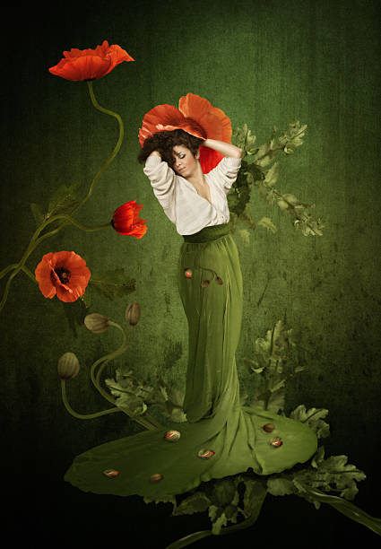 istock Daydreaming girl with poppies 484398287