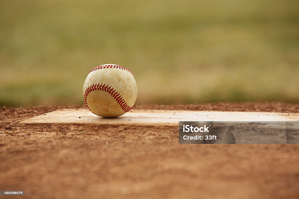 Baseball on the Pitchers Mound Baseball on the Pitchers Mound Close Up with room for copy Baseball - Ball Stock Photo