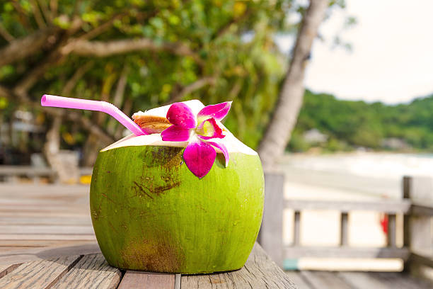 istock Coconut drink in the resort 484398877