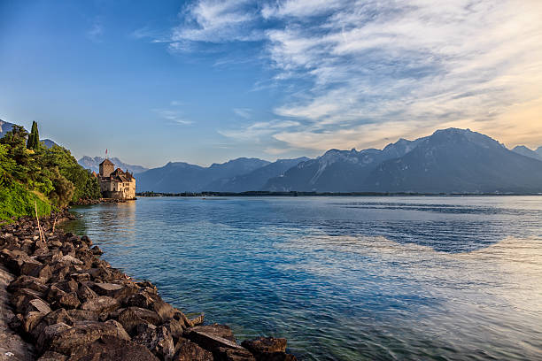 mont blanc with geneva lake