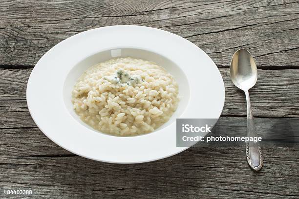 Risotto With Gorgonzola Cheese Stock Photo - Download Image Now - Risotto, Cheese, Cream - Dairy Product