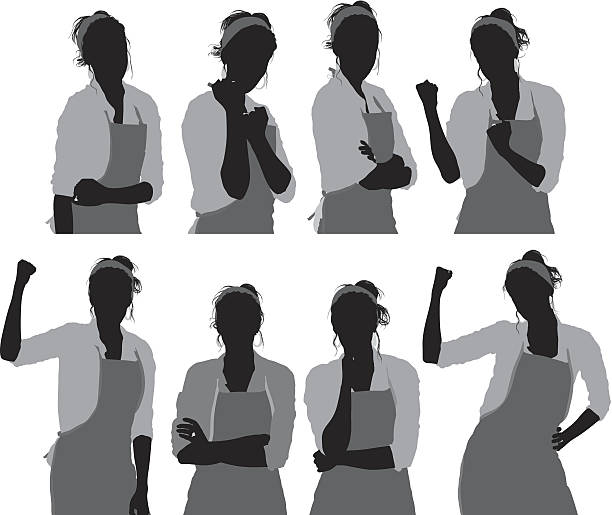 Female chef Female chefhttp://www.twodozendesign.info/i/1.png chef silhouettes stock illustrations