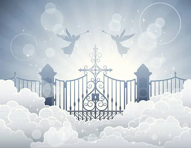 Vector illustration of Gates of Heaven