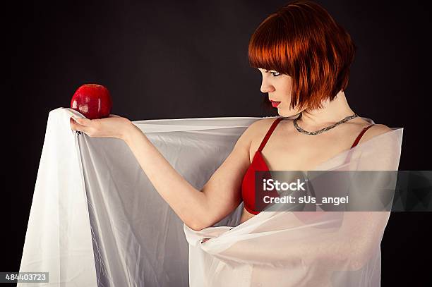 Attractive Woman Stock Photo - Download Image Now - Adult, Adults Only, Apple - Fruit