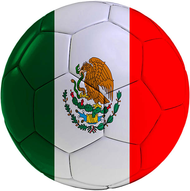 istock Football ball with Mexican flag 484404061