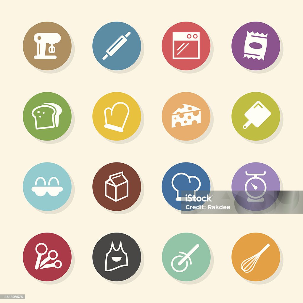 Baking Icons - Color Circle Series Baking Icons Color Circle Series Vector EPS10 File. Baking stock vector