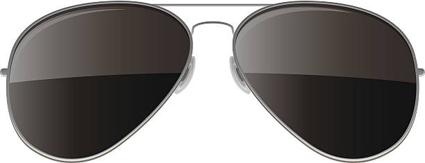 sonnenbrille im fliegerstil - aviator glasses stock-grafiken, -clipart, -cartoons und -symbole