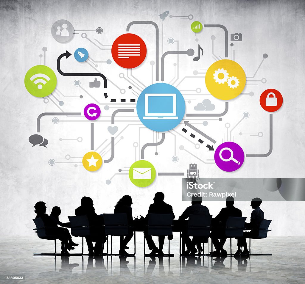 Group Of Business People Working And Global Networking  Business Stock Photo
