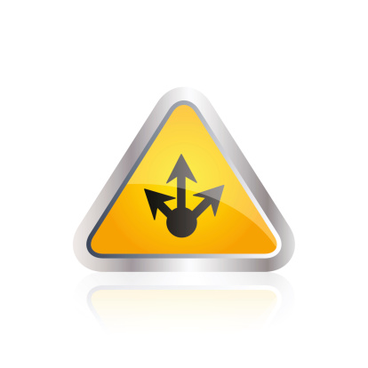 Direction Error. Sign Direction Warning Symbol Stock Illustration - Download Image Now ...