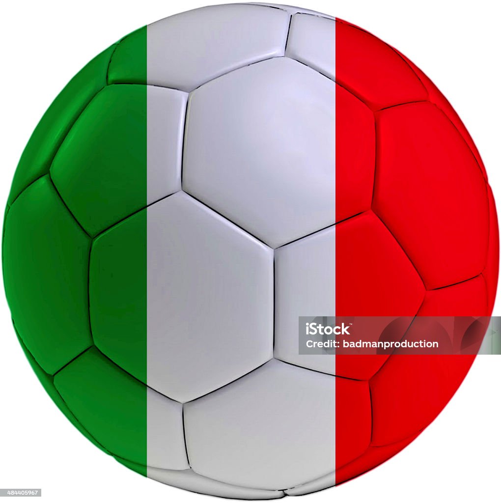 Bola de futebol com bandeira italiana - Foto de stock de 2014 royalty-free