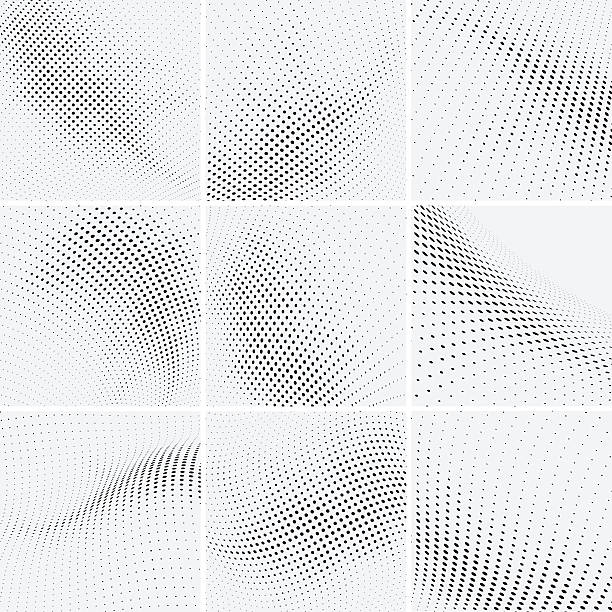 set of halftone background set of halftone background polka dot stock illustrations