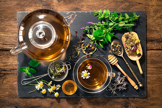 травяной чай с медом - tea organic single flower flower стоковые фото и изображения