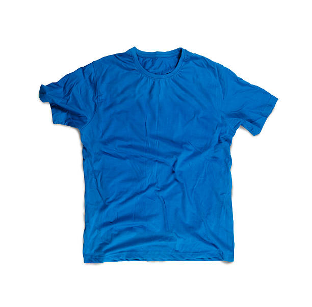 istock Blue Blank T-shirt for Mockup Isolated on White 484412622