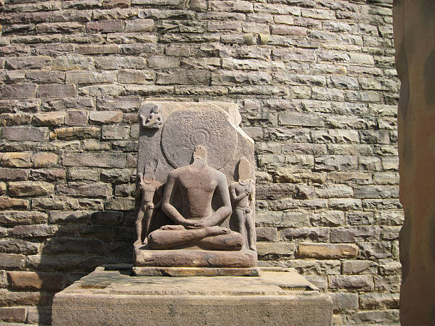 istock Destroyed Buddha sculpture in Sanchi 484415882