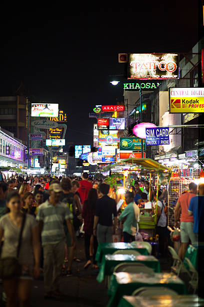 istock Crowd in Khaosan Road in night 484420560