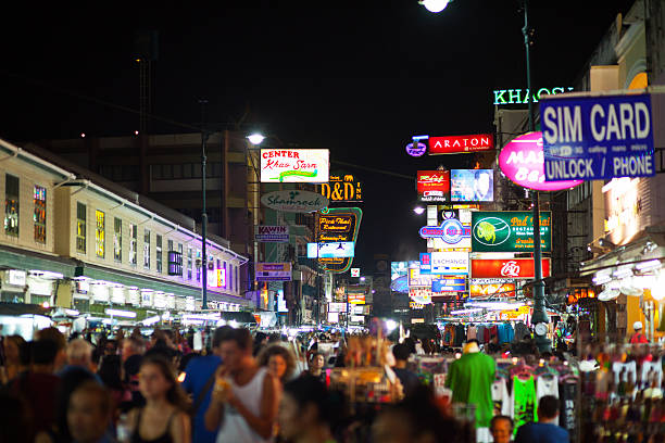 istock Night banners of Khaosan Road 484420564