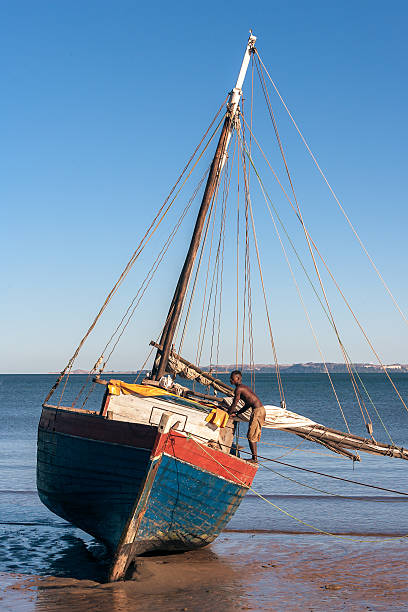 malagasy escuna - mastro peça de embarcação - fotografias e filmes do acervo