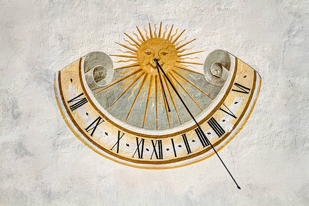 메리디아나, 시간 sundials, val badia, dolomites, sudtirol - alta badia 뉴스 사진 이미지