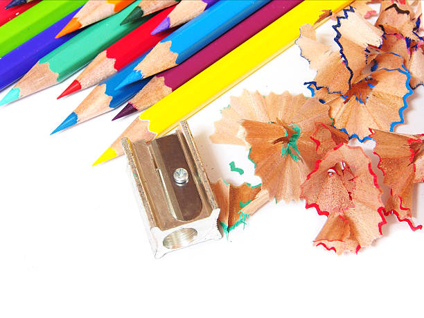 istock color pencils shavings on white background 484424640