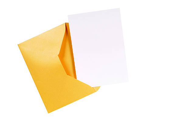 istock Manila brown envelope with blank letter card 484427190