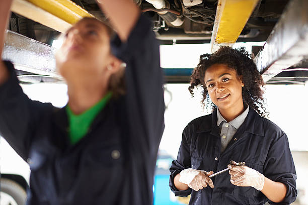 istock female garage mechanic portrait 484427696