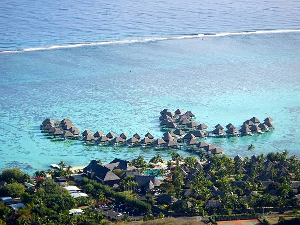 Over Water Bungalows stock photo