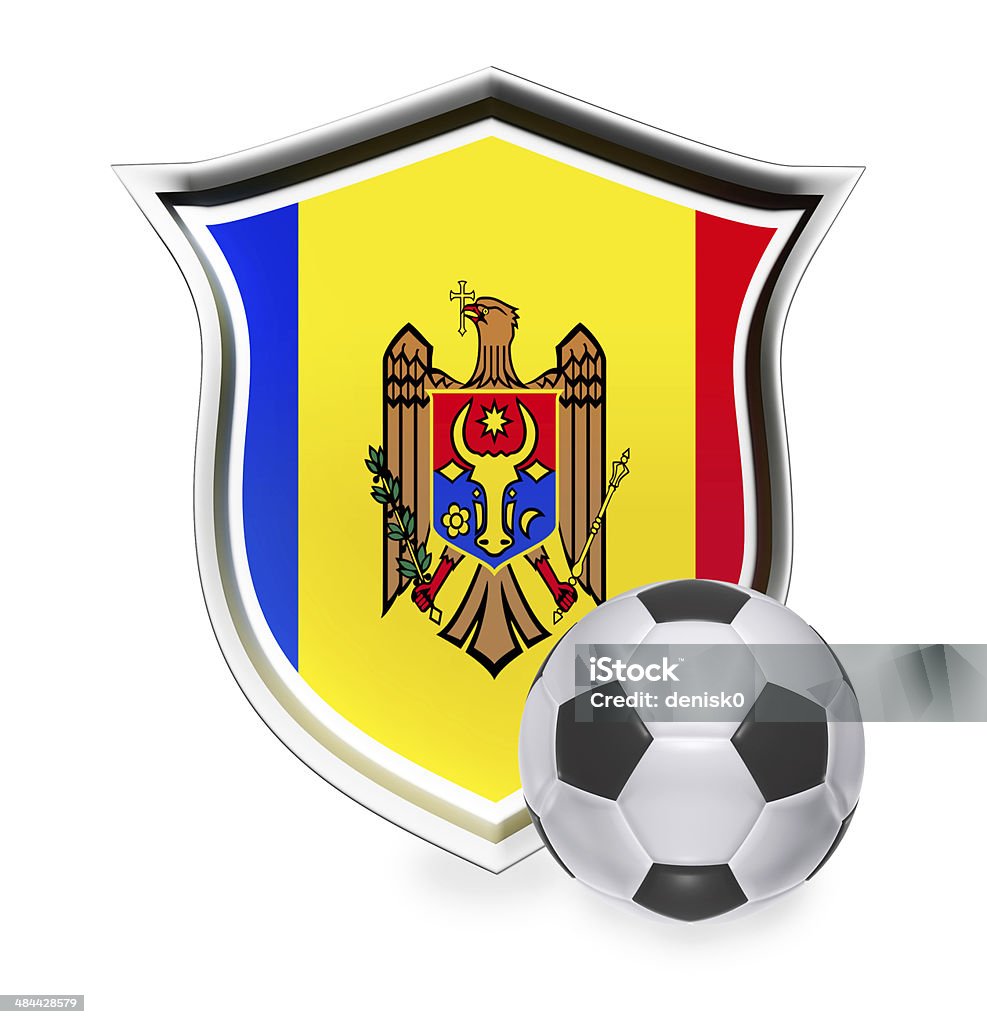 Moldova Flag with Soccer Ball Moldova Flag with Soccer Ball. Isolated on white with clipping path. Clipping Path Stock Photo